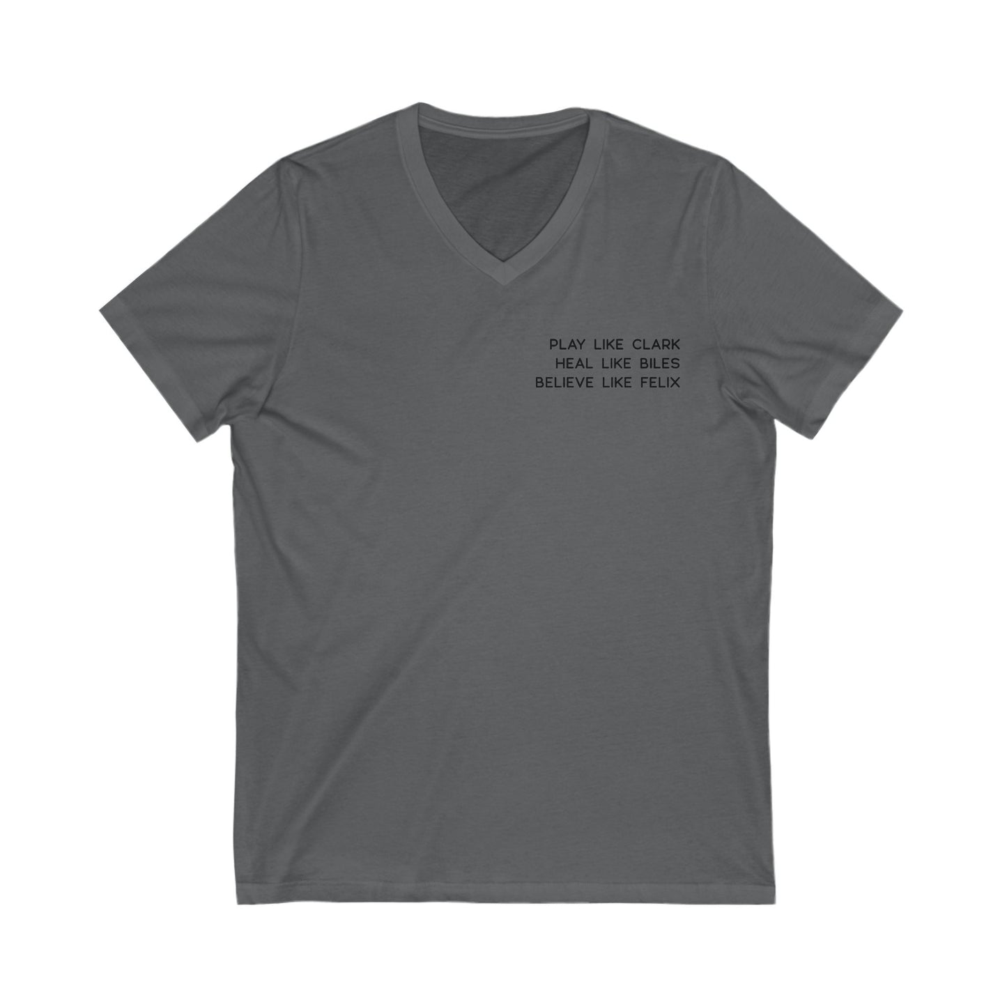 Female GOATs Tee – Play Like Clark, Heal Like Biles, Believe Like Felix